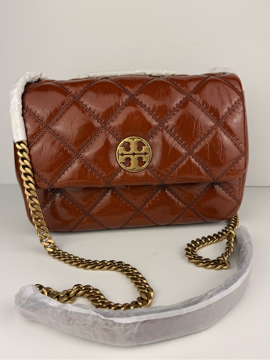 Tory Burch Handbags - Tory Burch Willa Shine Small Quilted Shoulder Bag Java $645